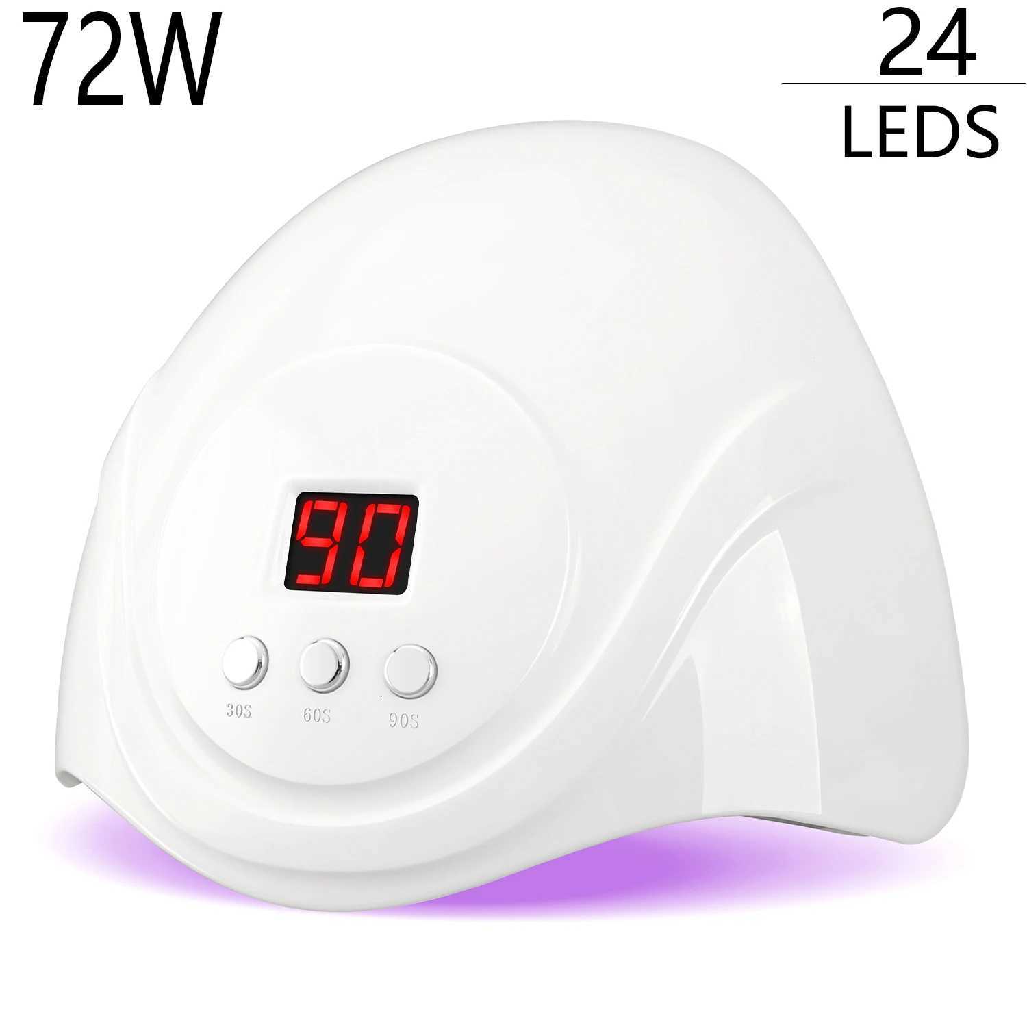 72W UV LED Nail Lamp 24 LEDs Professional Nail Dryer Gel Polish Light with 3 Timer Settings Automatic Sensor for Curing All GelT251216-image-1088553993