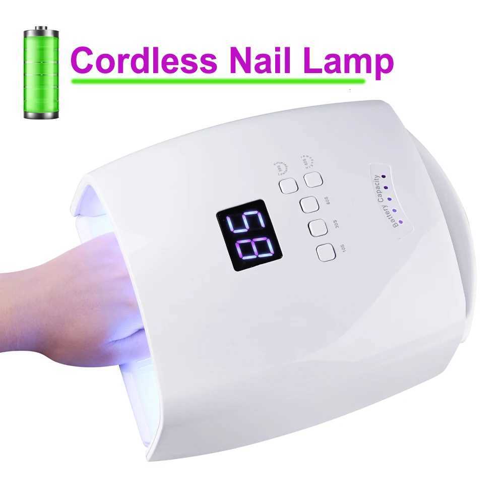 Wireless UV LED Nail Lamp 66W Lamp For Nail 33LEDS 7800mAh Rechargeable Curing Lamp with 4 Timer Settings Nail Art Manicure ToolT251216-image-1088553905