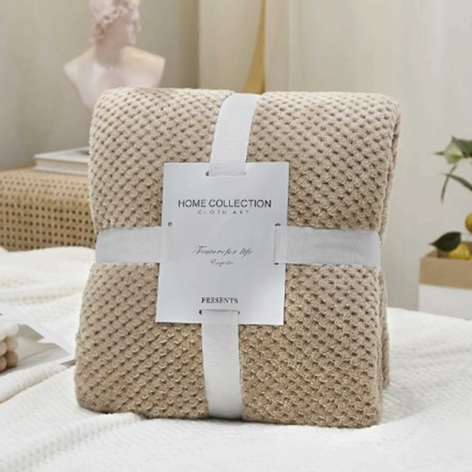 Thickened Solid Color Flannel Blanket Exquisite Craft Design Warm Cozy Bedding Blanket Suitable for Sofa Bedding Airplane H251216-image-1088600378