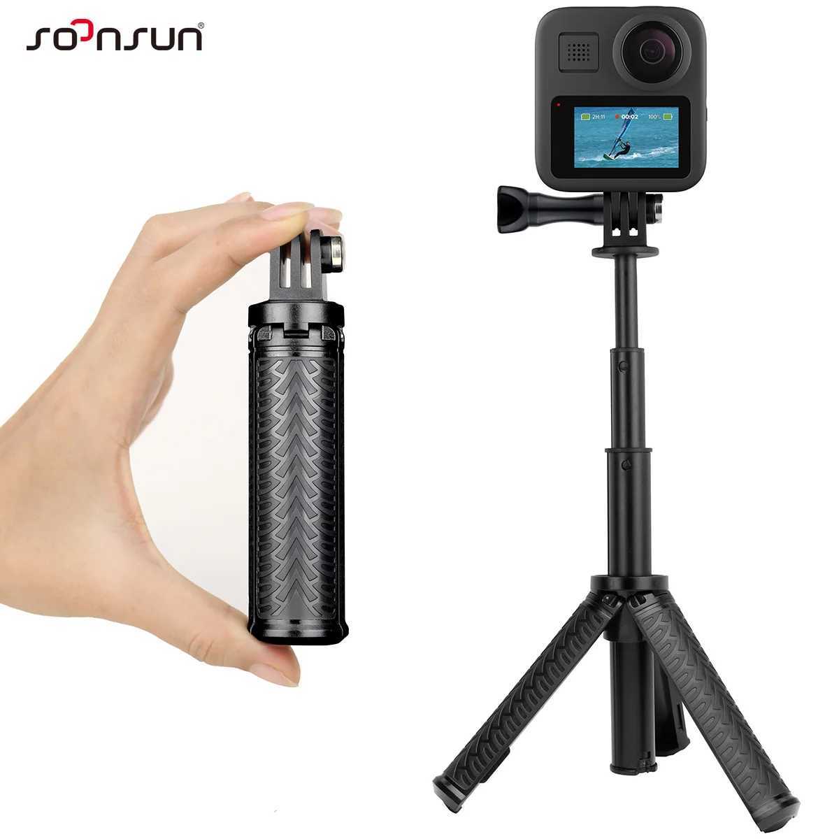 SOONSUN Mini Selfie Stick Tripod for SJCAM AKASO Insta360 DJI Action Camera Pocket Selfie Stick Shorty Tripod Handle Grip G251216-image-1088569401