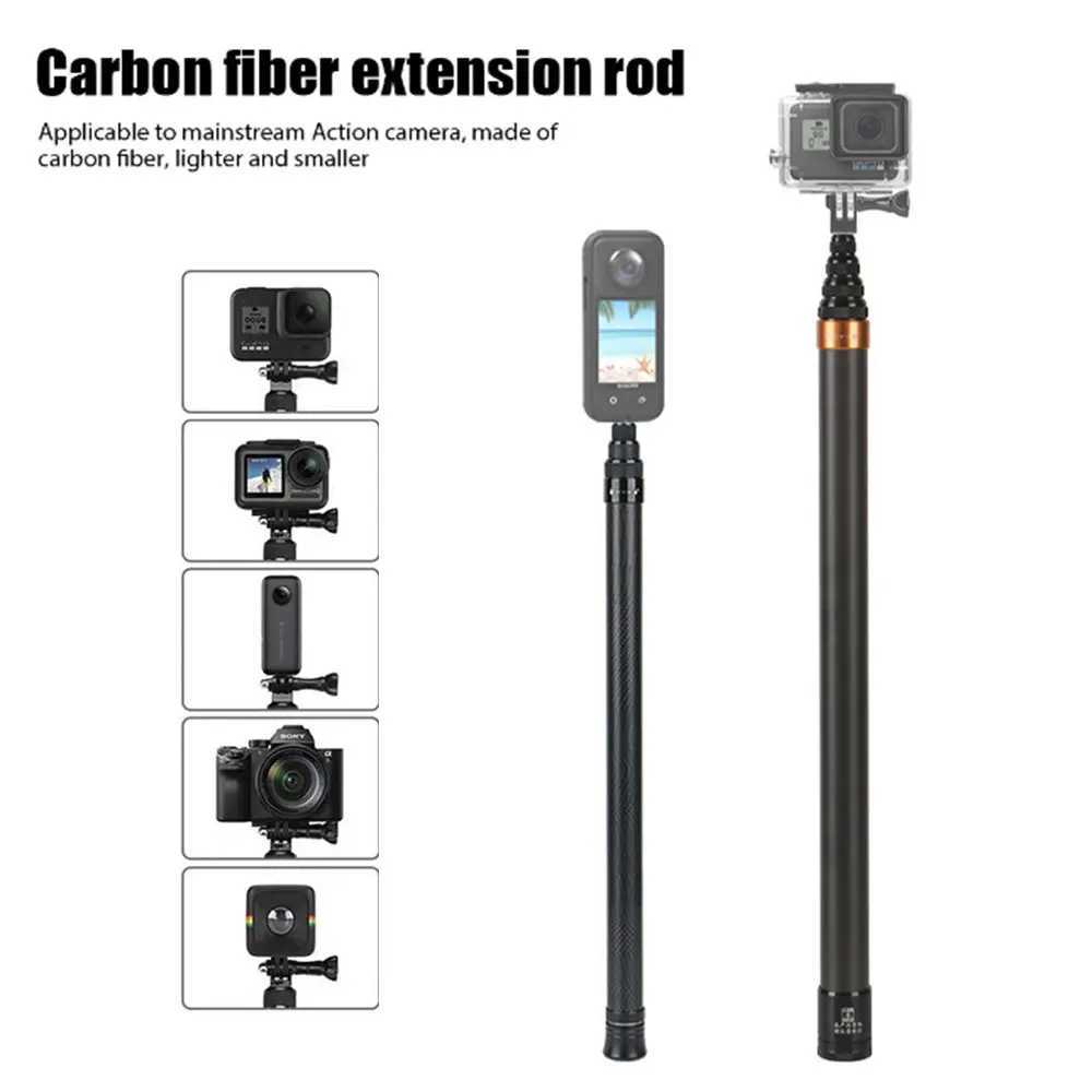300CM super Long Carbon Fiber Invisible Selfie Stick for Insta360 X3 /Action 3 /12 11 10 9 8 Sports Camera Selfie Stick G251216-image-1088570033