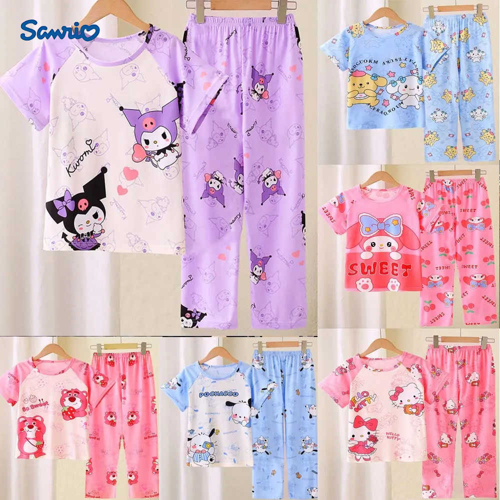 Sanrio Toddler Kids Pajamas Sets Childrens Sleepwear Kuromi Girls Pyjamas Stitch Disney Boys Pijamas Cinamorooll Kids Nightwear H251216-image-1088700464