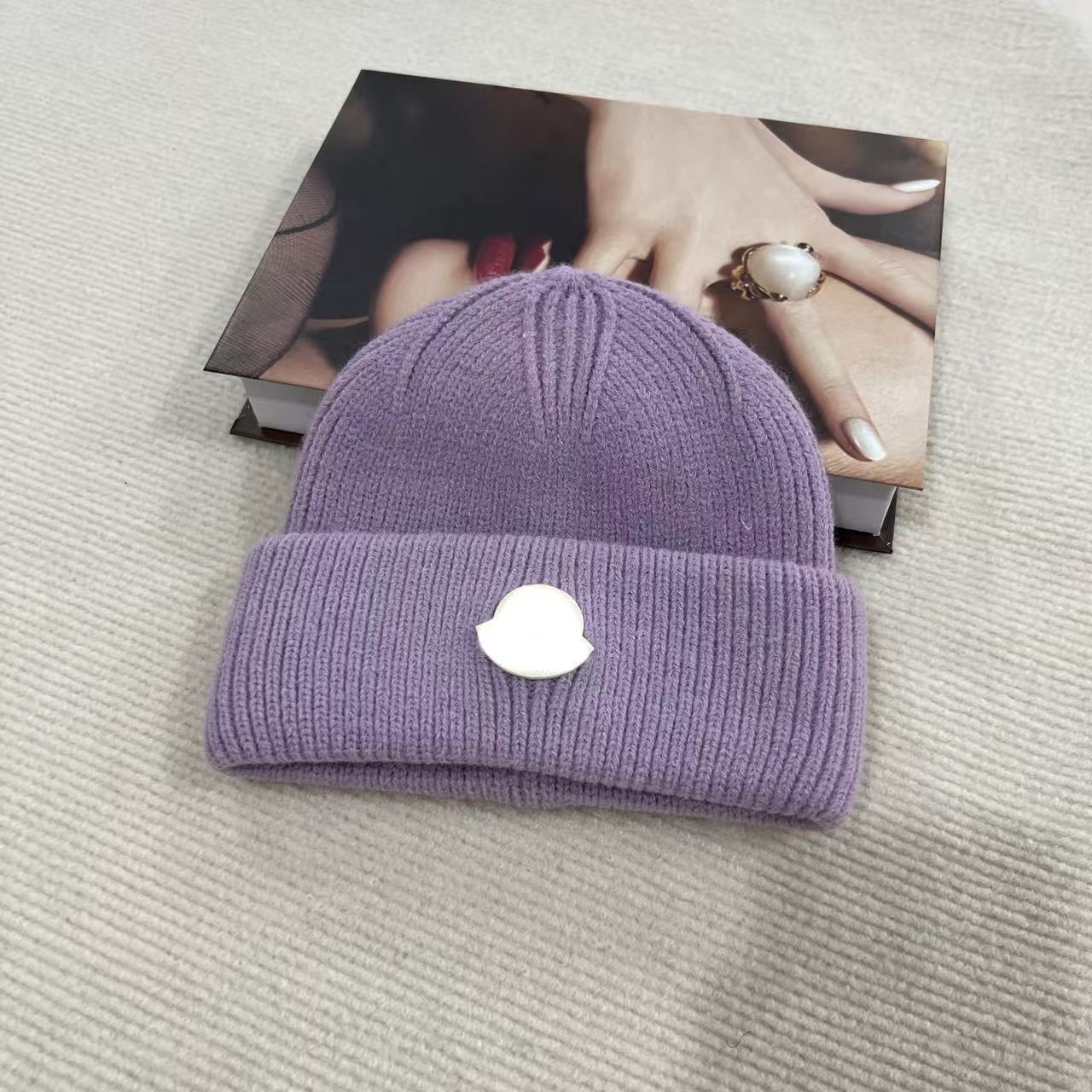 Knitted Winter Beanies with Big Fur Pom Poms Kids Toddlers Adults Solid Color Hats for Boys and Girls S2607102NVR 999
