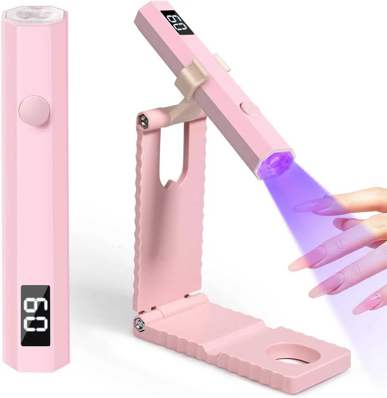 Convenient Handheld UV/LED Nail Lamp Set Handheld Light with Stand LCD Display USB Gel Nail Dryer for Quick Curing AllT251216-image-1088552804