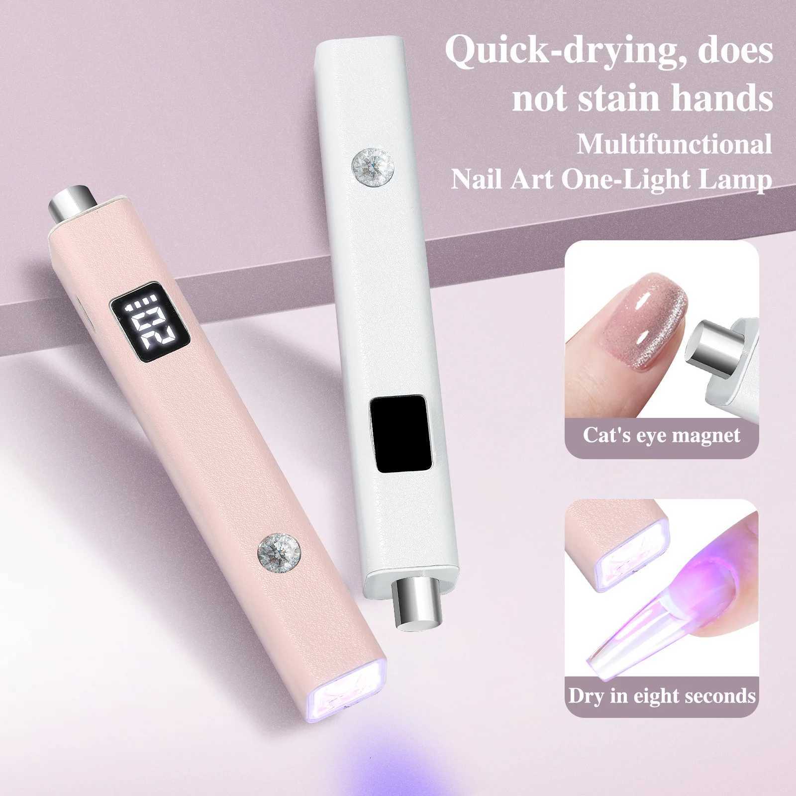 Professional UV LED Nail Lamp Dryer 2in1 Portable Magnetic USB Rechargeable Fast Cure Light for Gel Nail Polish ManicureT251216-image-1088552330