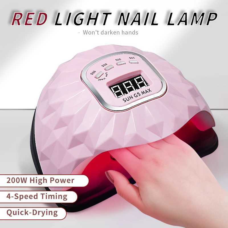 Nail Lamp - Red Light Led Anti-Blackening Preventing Hand Blackening High-Powercuring Machine Uv Led Manicure Drying GelT251216-image-1088554490