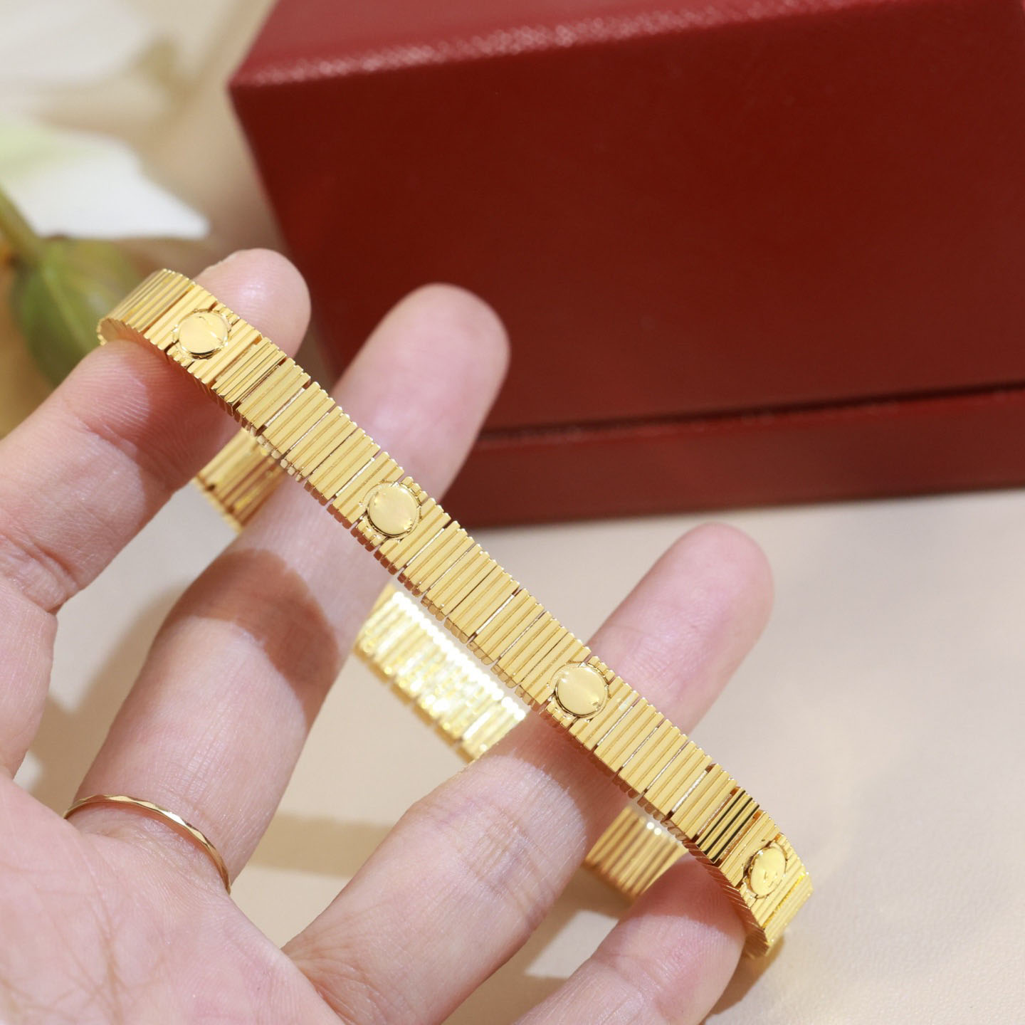 Vente chaude S925 Silver Love Unlimited Simple Jewelry Bangle Set Qualité Golden18K plaqué or Bracelets masculins et féminins de qualité supérieu