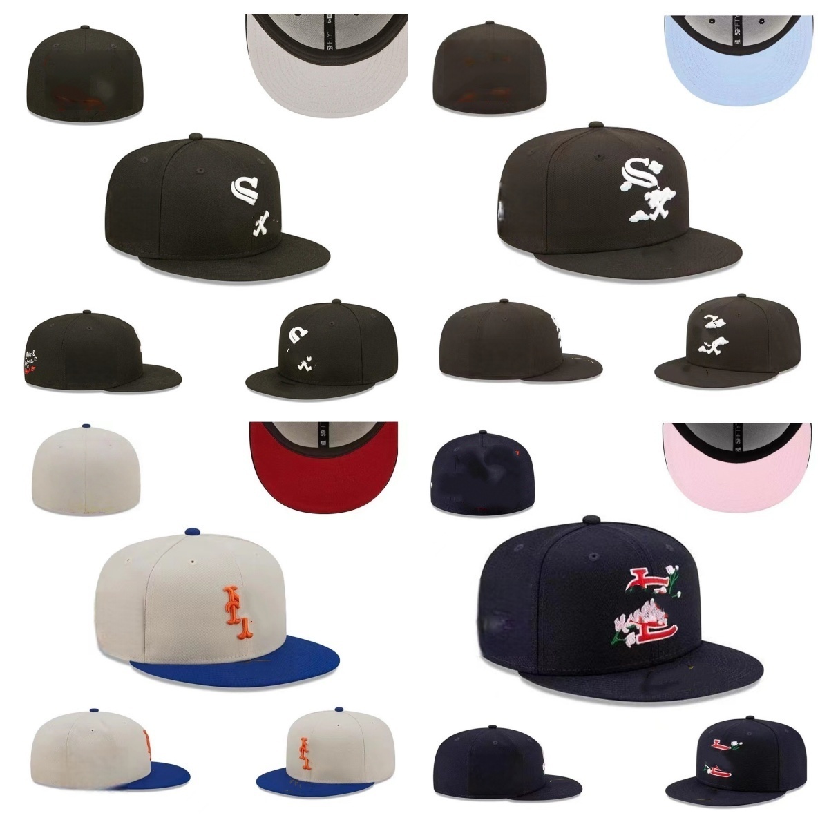All Team Ball Caps Fashion Baseball cap Designer hat Fitted Flat Snapback Embroidery basketball football Outsoor Sports letter cap high quality D-7
