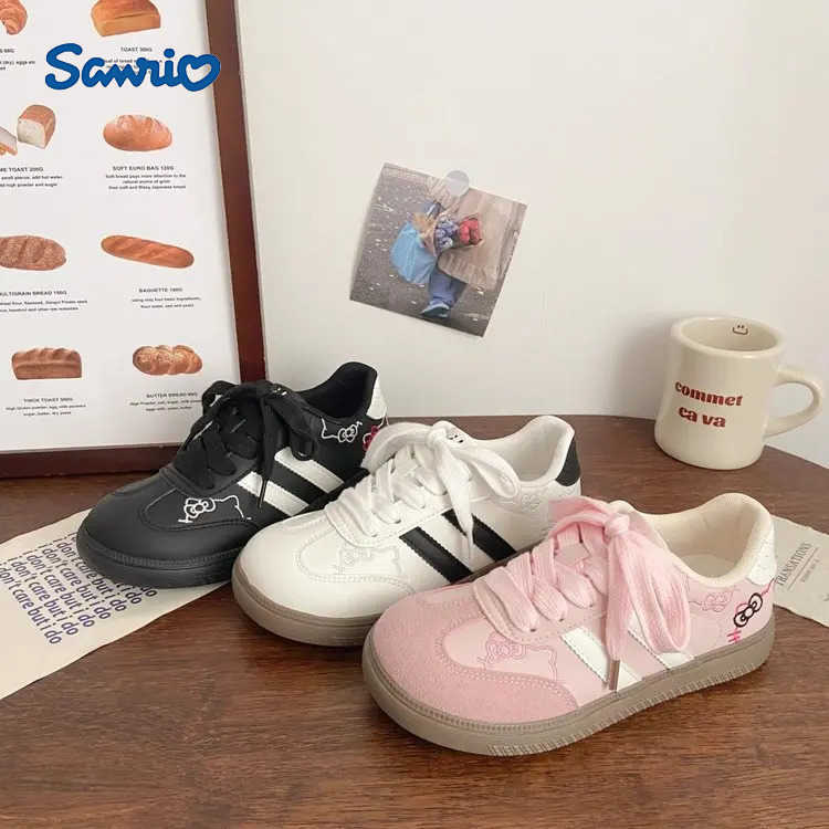 Sanrio Femmes Casual Outdoor Lace UpSport Chaussures 2025 Printemps Automne Designer Coréen Bout Rond Baskets Chaussures Vulcanisées Tenis De Muj
