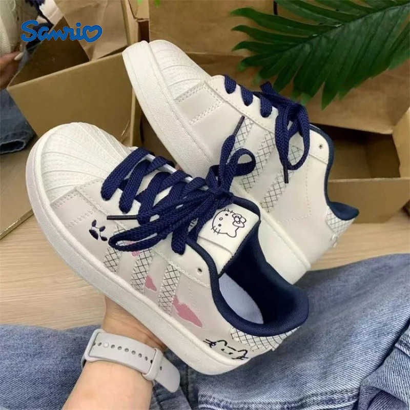 Sanrio 2025Autumn Campus Style Lightweight Versatile Casual Cute Shell Toe White Sneakers H251217