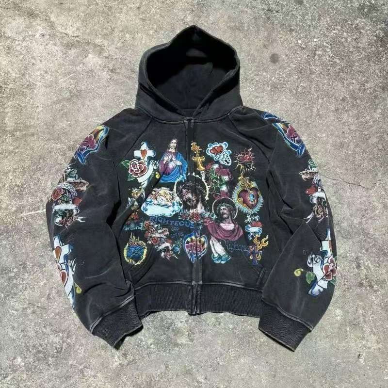 Fashion Righteous Cartoon Mens Hoodie Hoody Womens Hoodies Sweatshirts Pullover Trendy 3D Printed Harajuku Hooded Casual Men Sweatshirt Streetwear Z