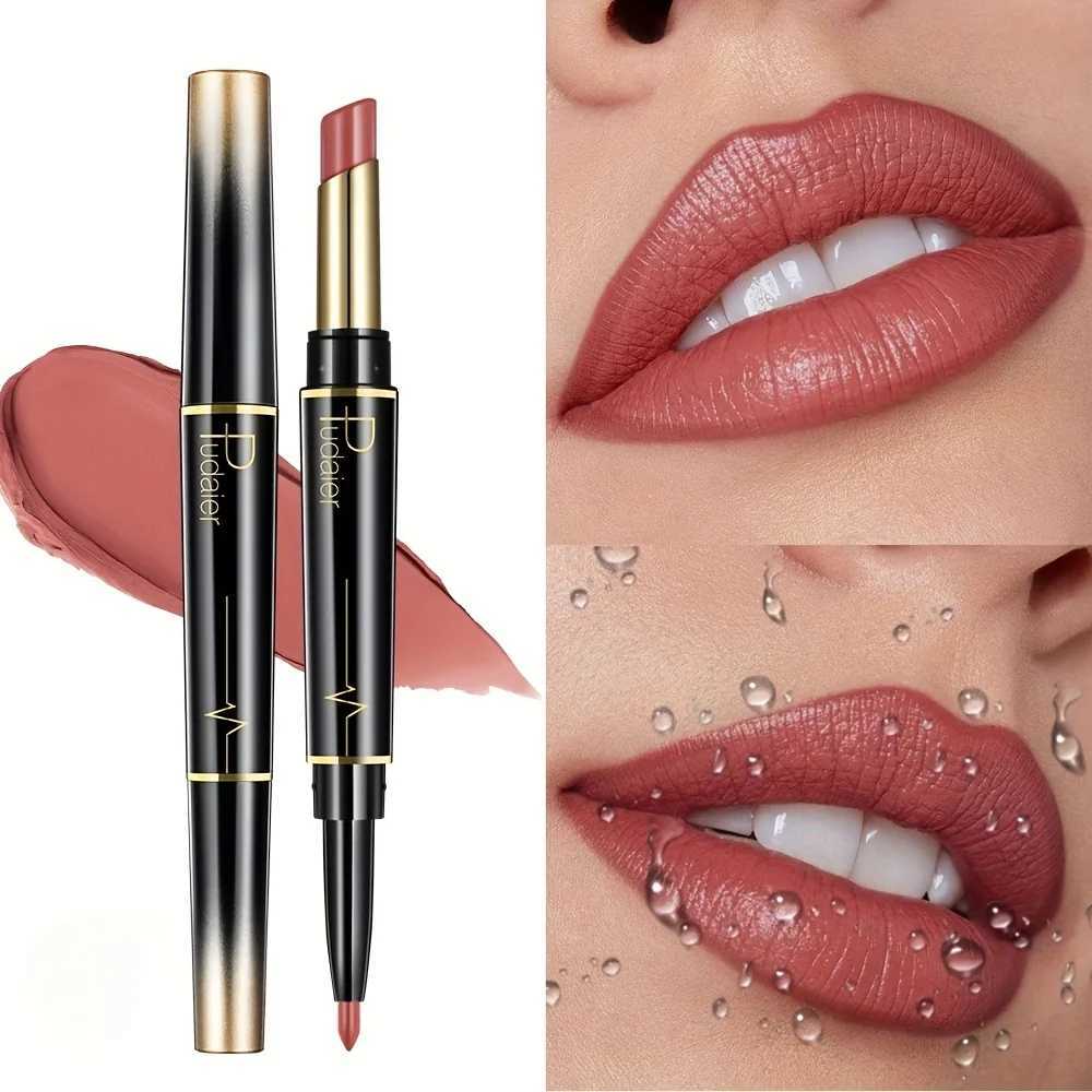 Double-Ended Lip Liner Lipstick Pencil Moisturizing Semi-Matte Formula for Precise Lines Full Coverage Long-Lasting Hydration G251218-image-1088874392