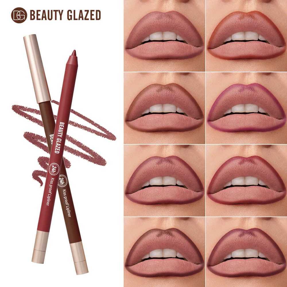 8 Colors Artist Palette Matte Velvet Lip Liner Pencil Long-Lasting Waterproof Non-Sticky Matte Finish Precise Tip for Sharp G251218-image-1088875151