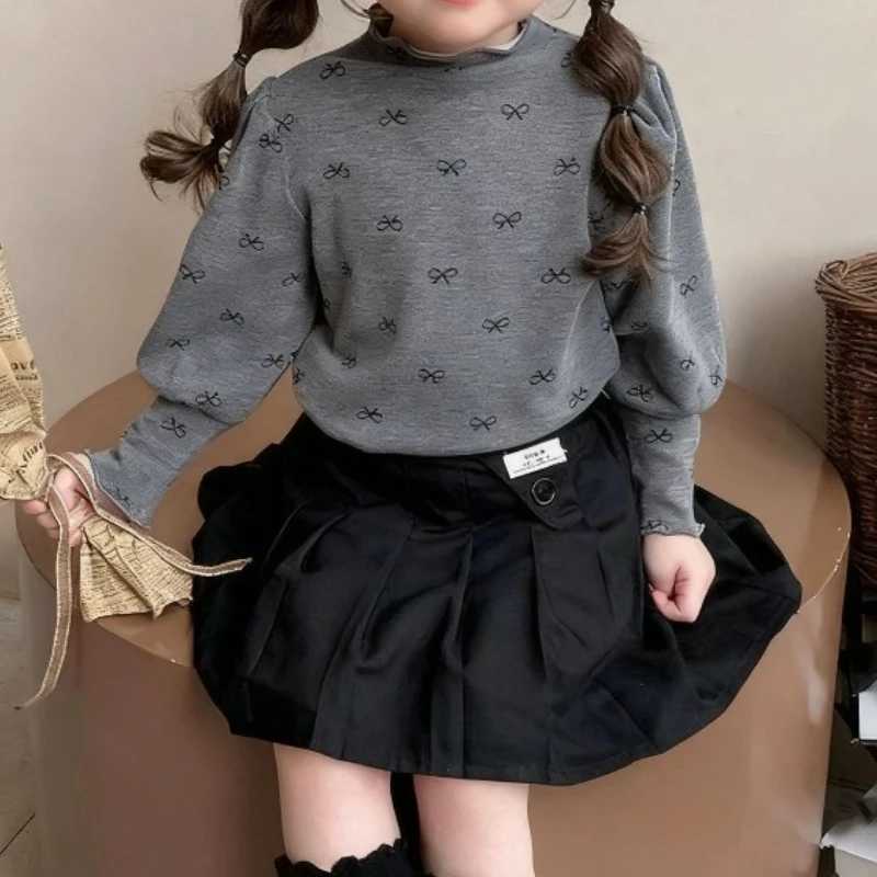 Kids Girls 2026 New High-Neck Base Shirt Autumn and Winter Childrens Long-Sleeve T-Shirt Winter Warm Baby Girl Top C251218-image-1088918528