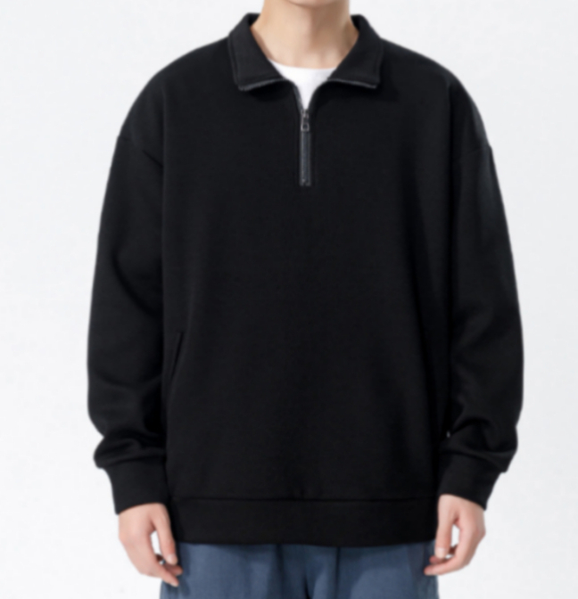 A401 sweat-shirt à col roulé pour hommes automne et hiver épaissi ample tendance décontracté