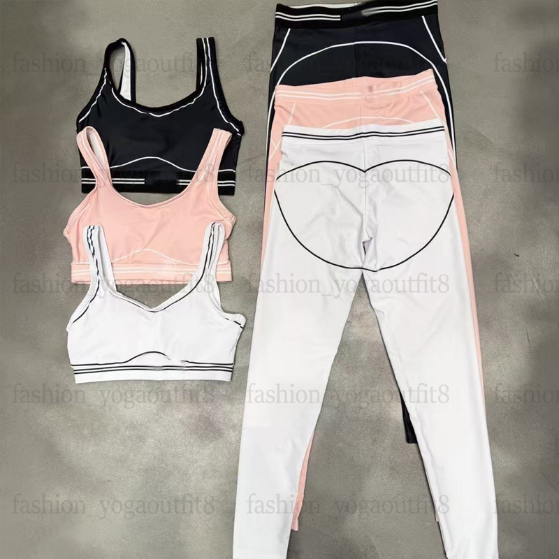 Breathable Bra Leggings Set Women Heart Throb Yoga Bra Sets Soft Elastic Pants Outfits Sports Swearpants Fitness Wear Gym Women Clothes Size S-XL