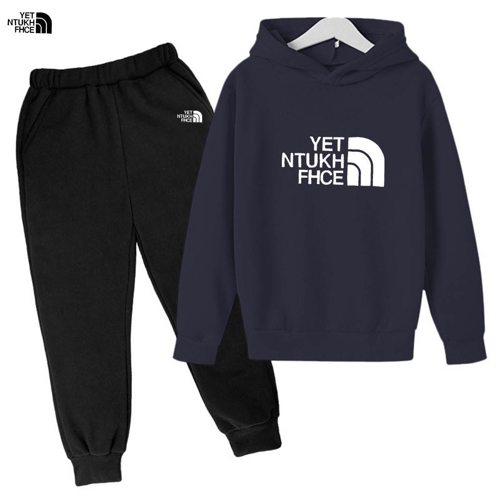 2026 new Kids Designer Baby Toddler Clothes Sweater Hooded Kid Tracksuits 2 Pieces Sets Warm Fleece Boys Girls Children Hoodies Sweatshirt Size 100