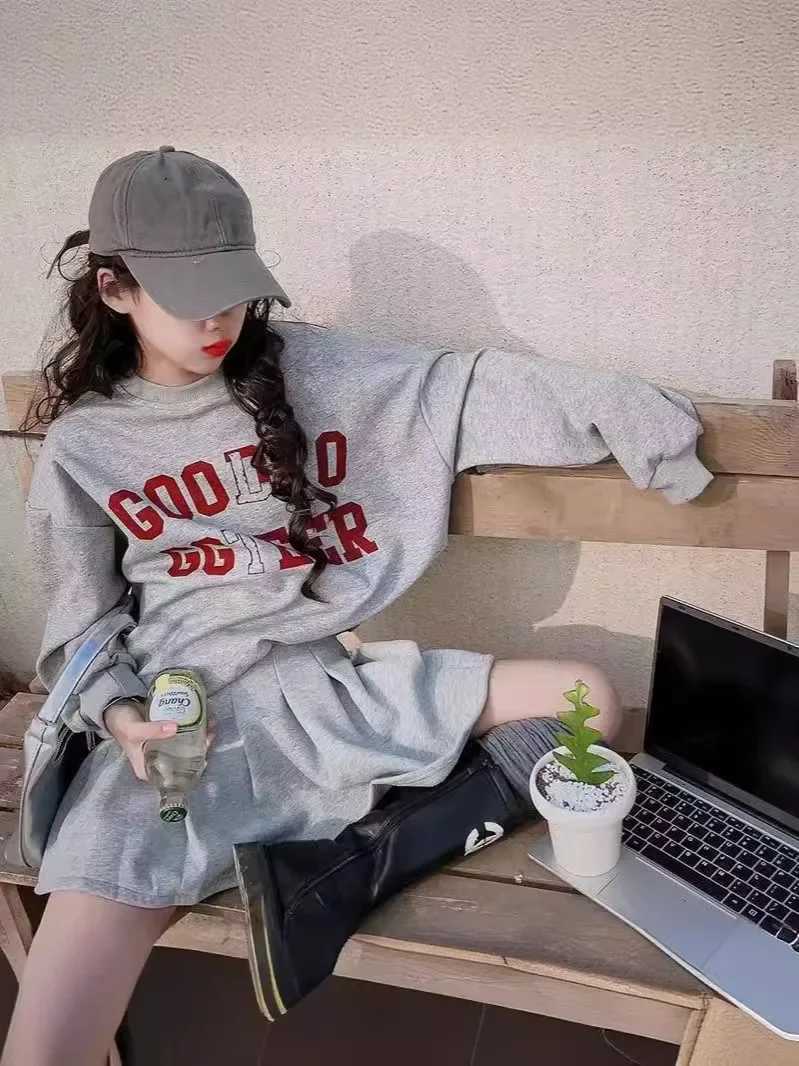 2025 autumn winter Girls set Clothes teenager letter hooded sweatshirts t-shirt pleated skirt 5 7 8 9 10 11 12 year tracksuit C251218-image-1088918421