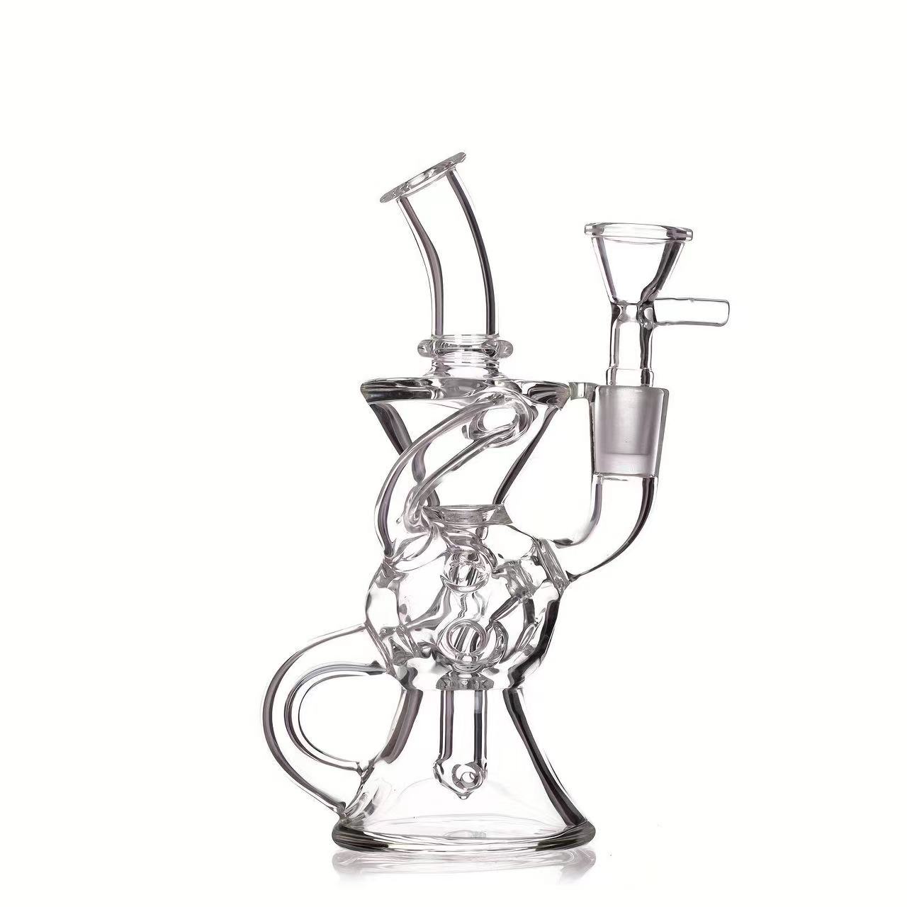 Rainbow color Smoking Accessories ash catcher bubbler Hookahs Bong Birdcage Perc Smoking Bongs Thick Glass Water Pipes Personalized transparent h-image-1088810860