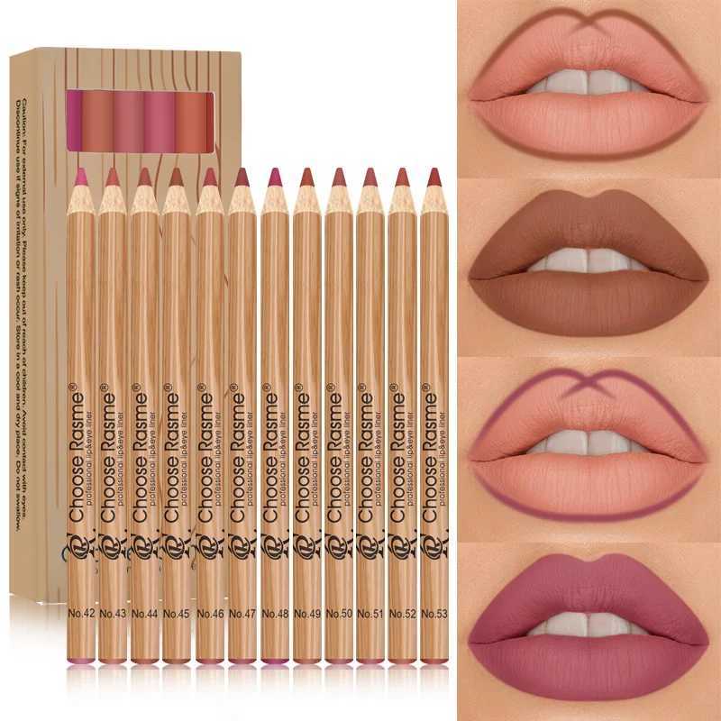 12 Matte Lip Liner Pencil Set Color Rendering Easy Makeup Waterproof Durable Lip Makeup Cosmetics G251218-image-1088876038