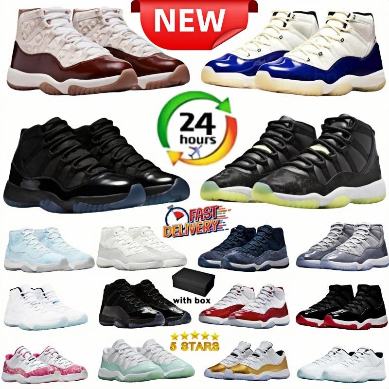 2026 New Designer Shoes Mens Baskball Shoes 11 Cherry 11s Basketball Shoes Igloo Space Jam Low Bred Red Velvet Midnight Navy Cool Grey Gamma Blue UN