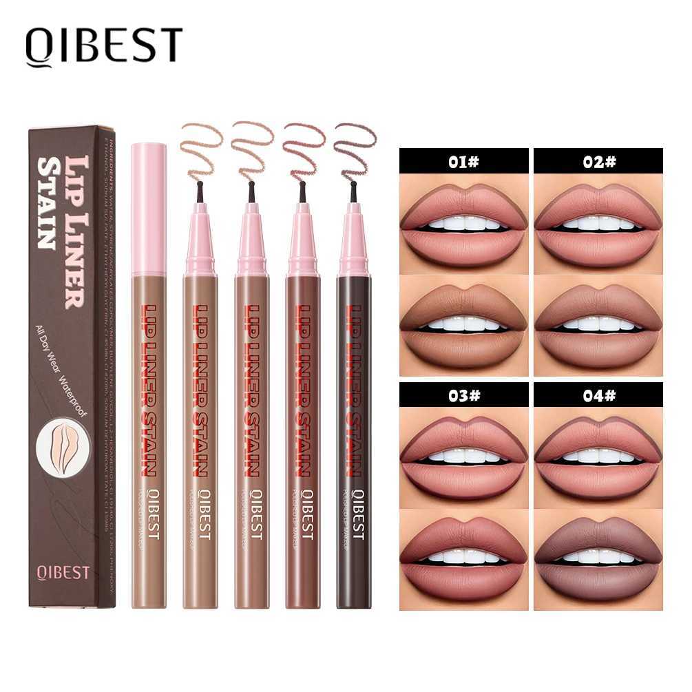 QIBEST 1PC Matte Liquid Lipliner Pencil Waterproof Plumping Stain Lipstick Natural Lip Liner Outline Lips Contour Pen Makeup G251218-image-1088877663
