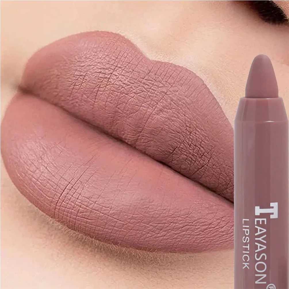 Nude Velvet Matte Lipstick Long Lasting Waterproof Color Rendering Non-stick Cup Lipstick Pens Lips Liner Pencil Woman Cosmetics G251218-image-1088877501
