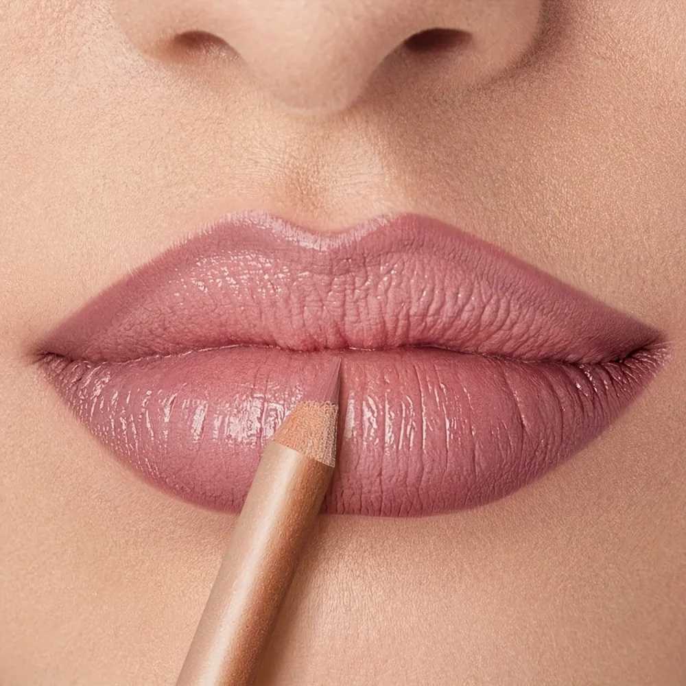 Matte Nude Lip Liner Pigmentation Long-Lasting Waterproof /Pencil Formula Lip Pencil for Precise Lip Line Lip Glossy Effect G251218-image-1088877293