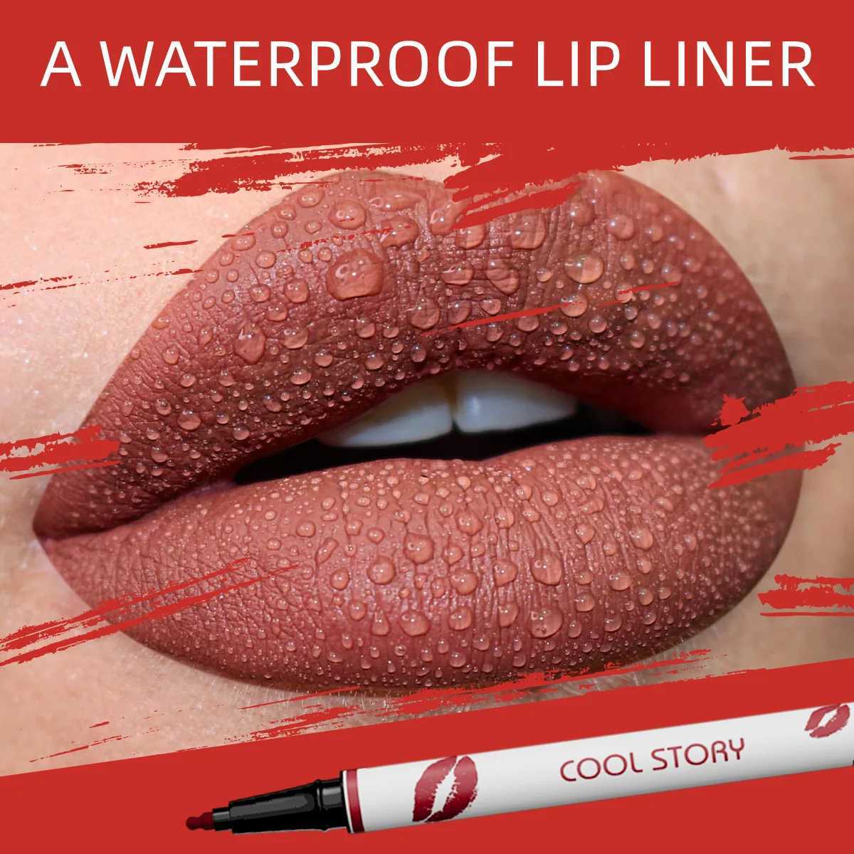 COOL STORY 14 colors matte long-lasting color liquid lip liner non-sweat non-stick cup quick-drying lip gloss pencil G251218-image-1088876672