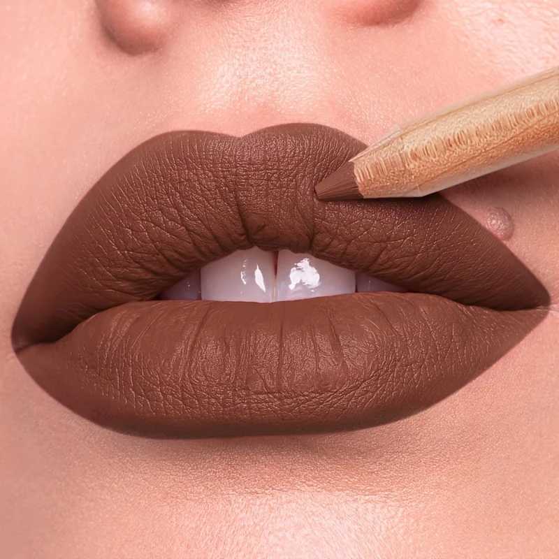 Matte Nude Lip Liner Pencil Waterproof Long Lasting High Pigment Formula Smooth Precise Lip Shape Glossy Lip Effect G251218-image-1088875368