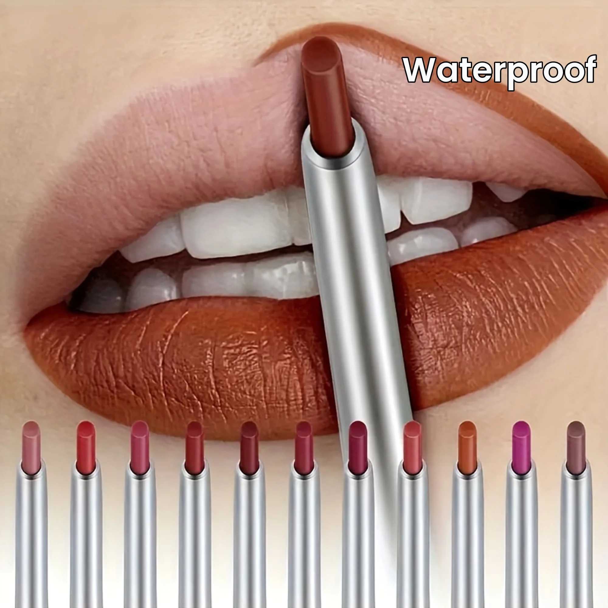 Waterproof Matte Lipliner Pencil Red Contour Tint Lipstick Long Lasting Non-stick Cup Moisturising Lips Makeup Cosmetic G251218-image-1088876887