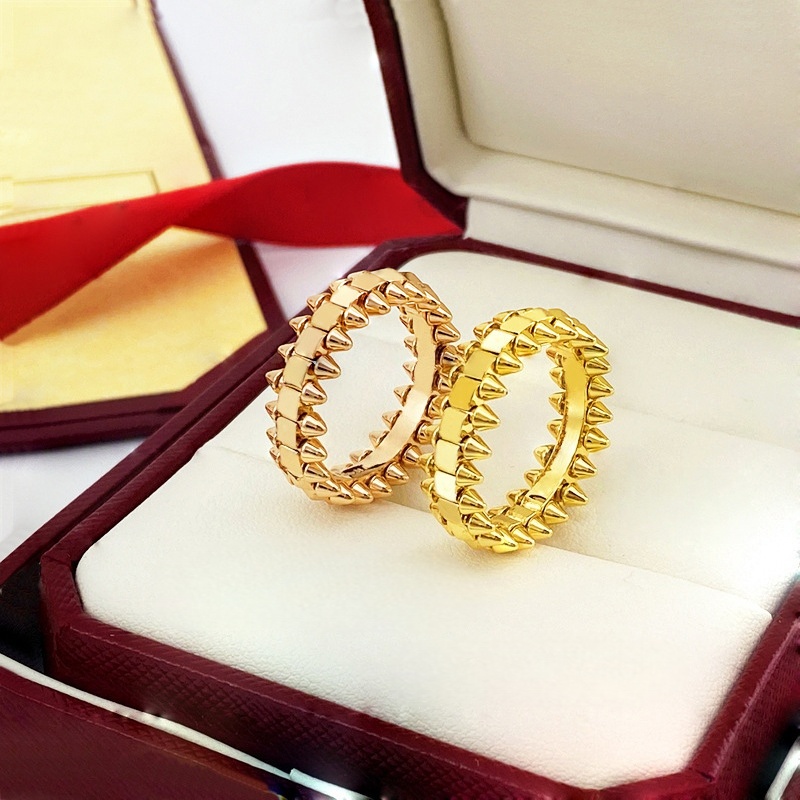 luxury jewelery bullet ring women men designer ring designer jewelry rotatable rivet Versatile fashion light Premium feel rings designer for wome-image-1088871629