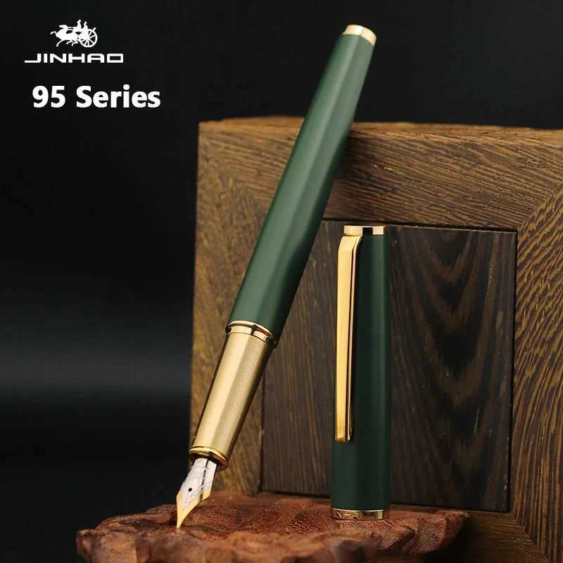 Jinhao 95 Fountain Pen Luxury Retro Design M/F/EF Fine Nib Metal Elegant Clip Writing Pens Off School Supplies Stationery Y251218-image-1088849780
