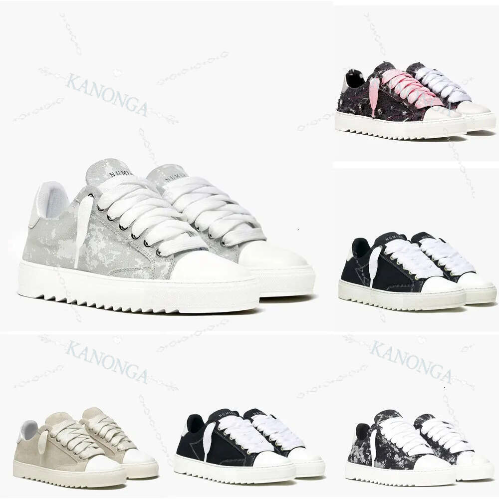 Numeris Atelier A+ Canvas Leather Trainers Thick Rubber Sole Toe Cap - Comfortable Sport Casual Walking Shoes For Men And Women Eu35-46