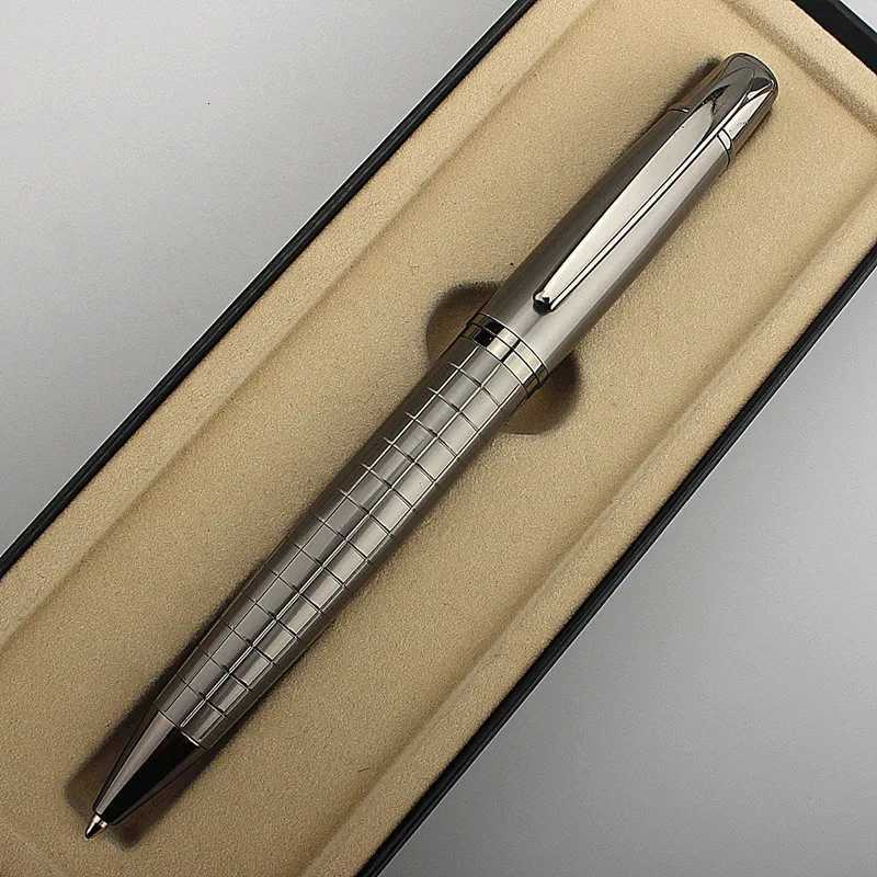 High Quality Fl Metal Latt Shape Luxury Ballpoint Pen Business Men Birthday Gift Writing Pen SCHOOL STATIONERI Y251218-image-1088850521