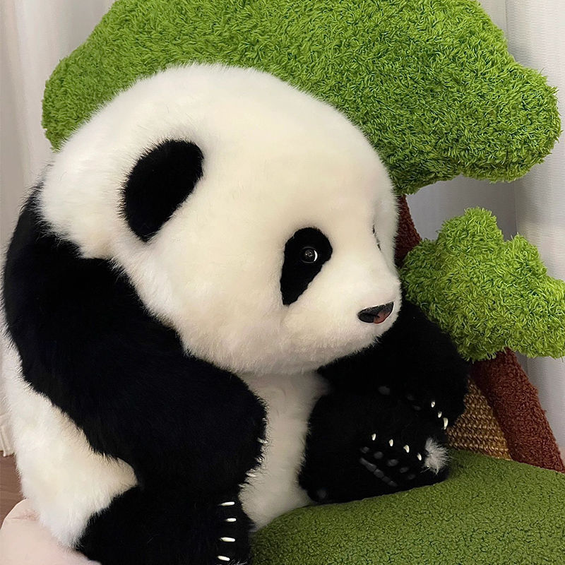 Children's toys Simulated panda doll Lovely gift Highly imitate real pandas Wool material W260306-image-1096680988
