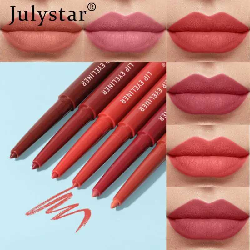 Julystar Waterproof Lips Velvet Matte Lip Liner Pencil Lasting Plump Lipstick Natural Lips Pencil Contour Line Makeup Lipliner G251218-image-1088876100