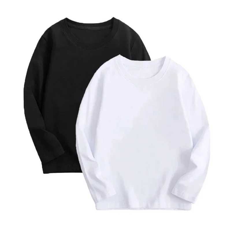 8 Colour Kids Cotton Long Sleeve Round Neck T Shirt Boys Girl Spring Autumn Thin Basic Tops Teenage 6 8 10 12 Years C251218-image-1088918824