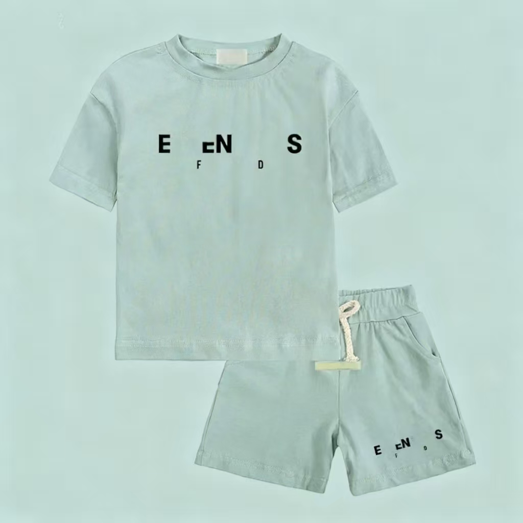 New Kids Summer Clothes Sets Boys Girls Piece Outfits Baby Shirts Shorts Toddler Tees Breathable Cotton Outdoor Playwear Sporty Tracksuits F