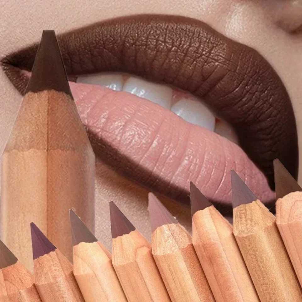 8-colors Matte Lip Liner Pencil Lip Contour Lipstick Pen Nude Brown Lipstick Pencil Natural Lasting Waterproof Lipliner Makeup G251218-image-1088875228