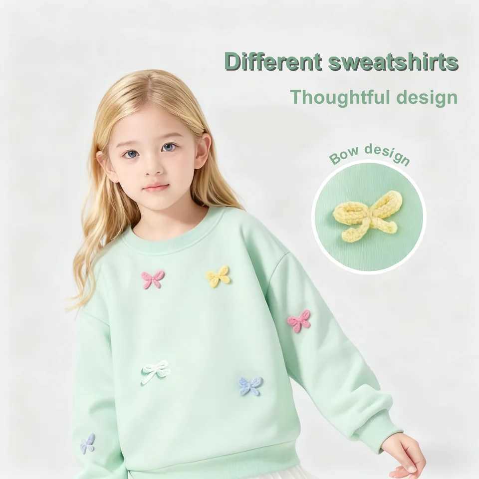 Children Soft Pullover Girls Candy Color Spring Autumn Cotton Hoodie Skin-friendly Breathable Material Kids Cute Pullover Hoodie C251218-image-1088918021