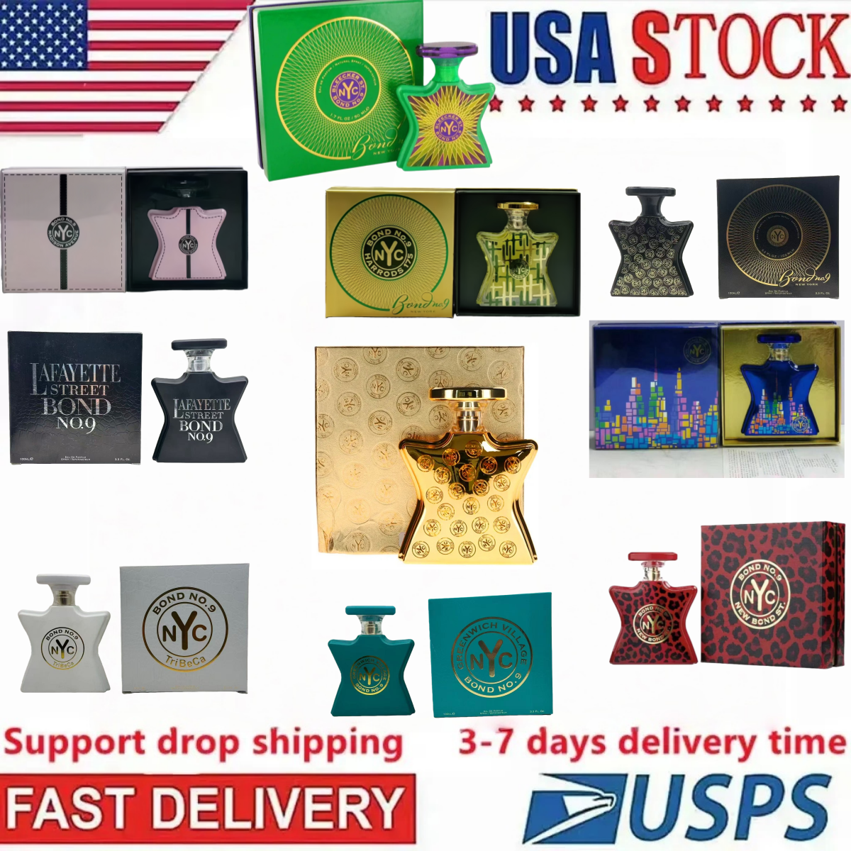 NYC Bond No.9 Perfume Lafayette Stree Fragrance 100ml Greenwish Village Bleecker Street Tribeca Madison Avenue Beekman Place Sutton Place 3.3oz E-image-889532433