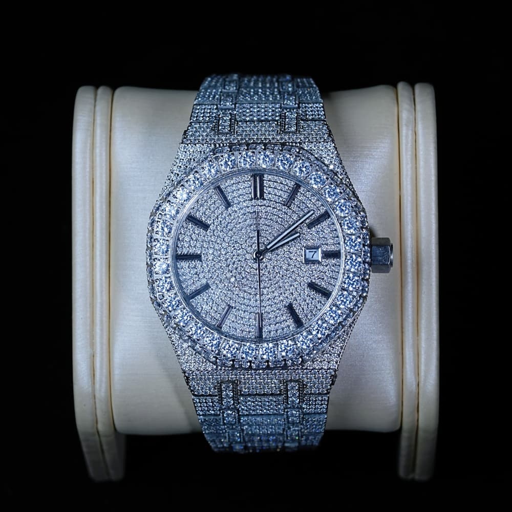 Moissanite Premium Customization Edition VVS Top Quality Automatic Mechanical Men's And 45 Women's Anti Drop Watch Hip Hop 89 Style
