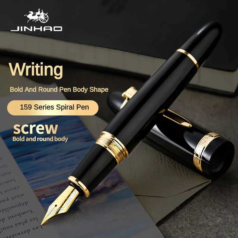 Jinhao Luxury 159 Fountain Pen High Quality Metal Inking Pens for Off Supplies School Supplies Stationery Pens for Writing Y251218-image-1088848411