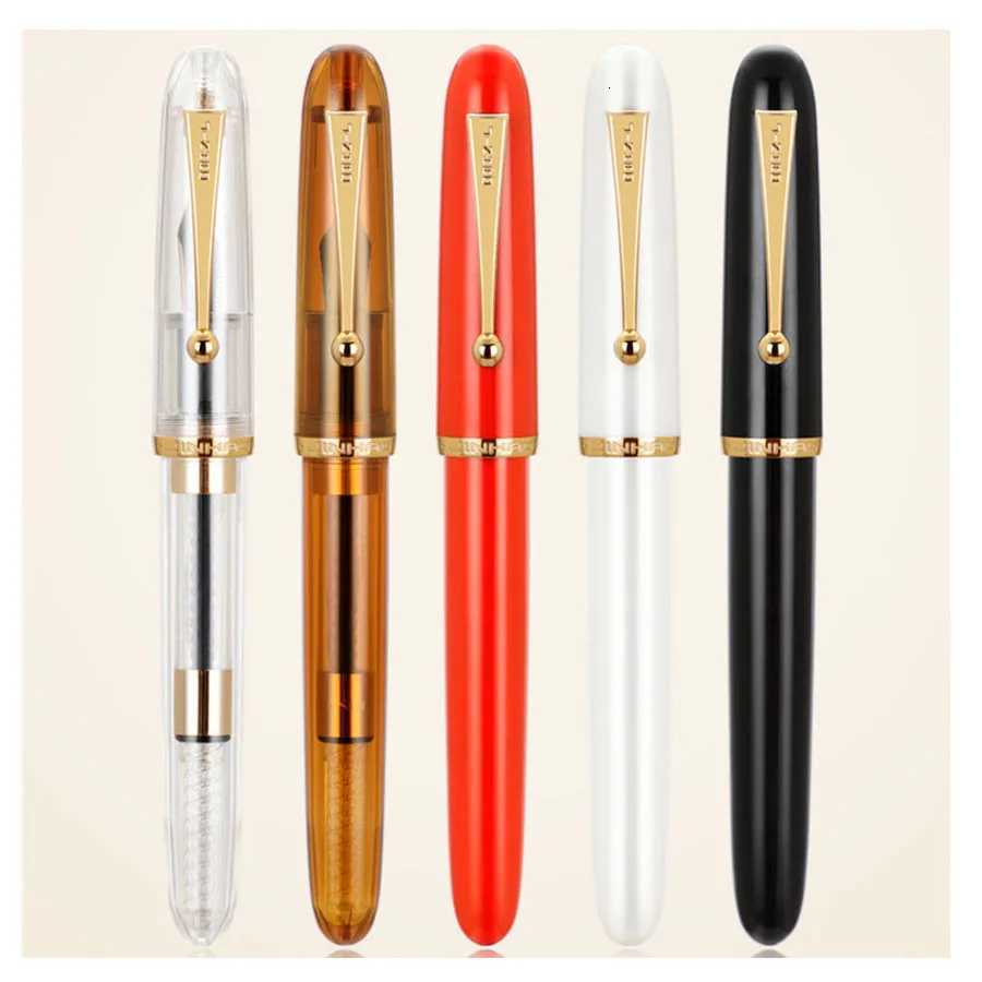 1pc Jinhao 9016/9013 Acrylic Fountain Pen Dadao Series Transparent Brown EF/F/M Nib with Large Capacity Ink Converter Y251218-image-1088849605