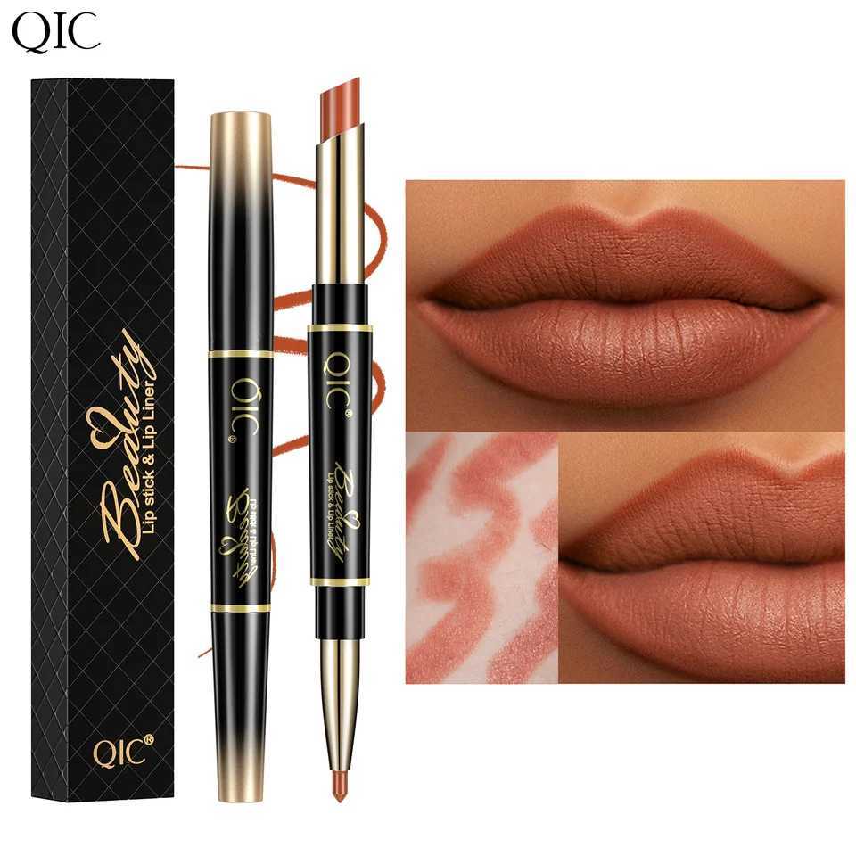 2 IN 1 Lip Liner Waterproof Matte Lipstick Pencil Sexy Red Long Lasting Lipliner Makeup Cosmetics G251218-image-1088876177