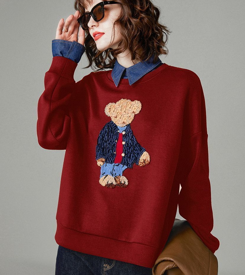 Designer Woman Pullover Luxury Hoodies Autumn Winter Women Classic Embroidery Coats Shirt Collar Sweatshirts Ladies Tops