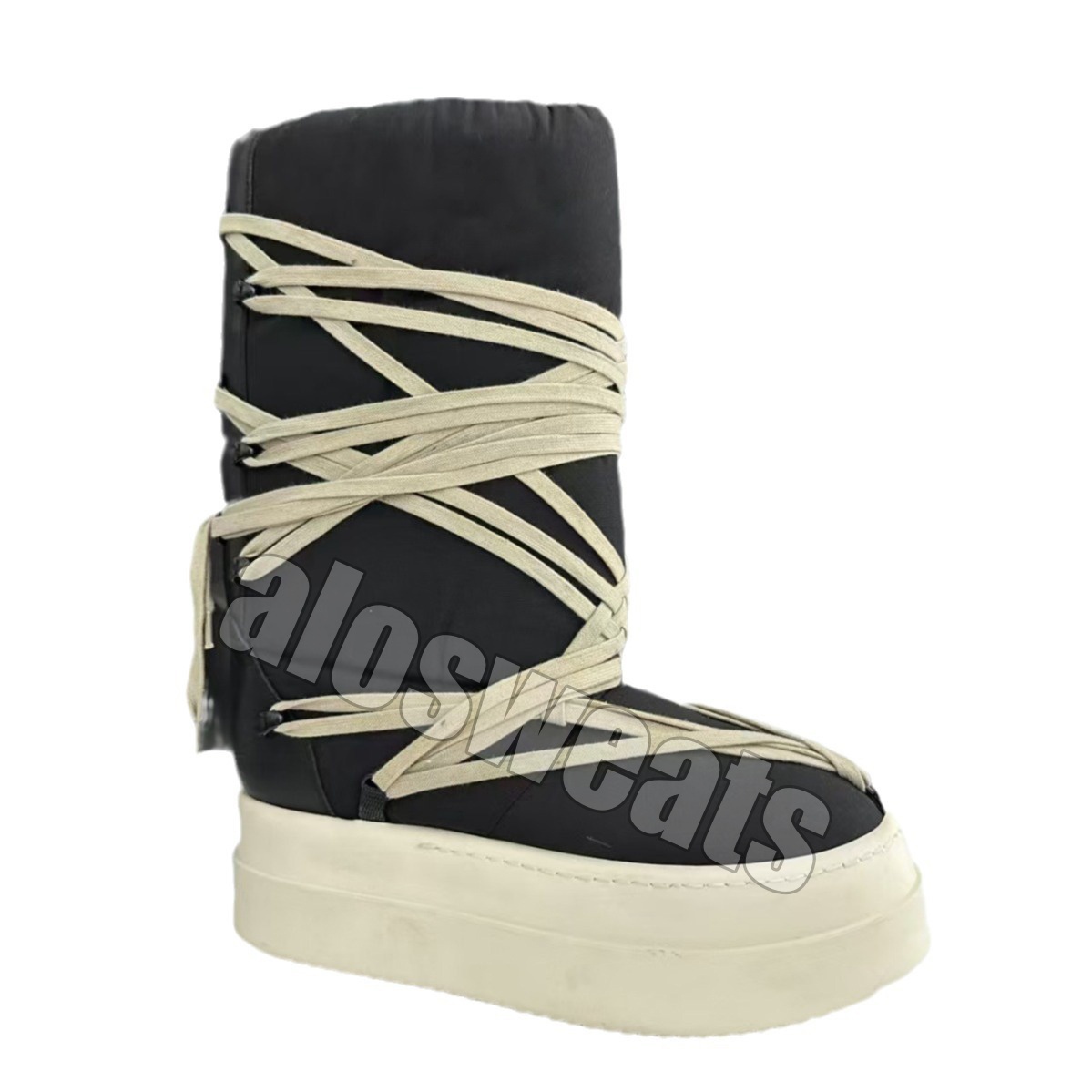 10A Top Quality Women's Men's Canvas Leather High-Top Platform Lace-Up Casual Winter Boots Shoes Men Thick Soled Warm Snow Boots Fashion T