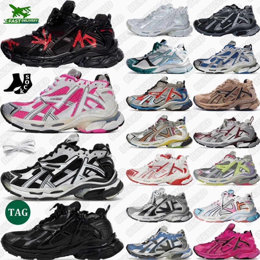 runners designer 7.0 sneakers Matte Black Multicolor White Black Blue Beige Grey Green Flou Yellow Red Blue Dark Green Pink Burgundy Fluo Orange-image-890378822