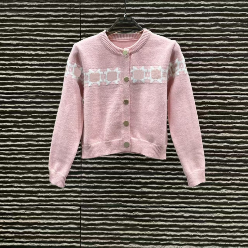 CC Jacket Designer Cardigan Women Sweater Top Round Neck Black White Striped Bow Cc coats Sweater Luxury Woman Knitted Versatile Casual Woman d05